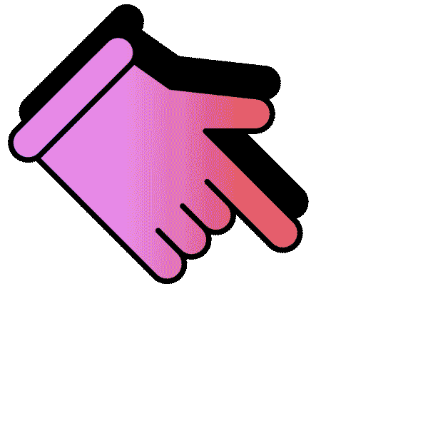 A pointing hand cursor