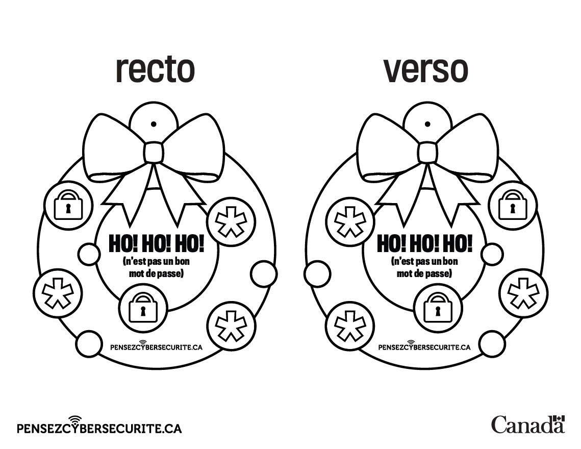 Pensez Cybersécurité décorations de Fête