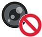 webcam with 'do not' symbol