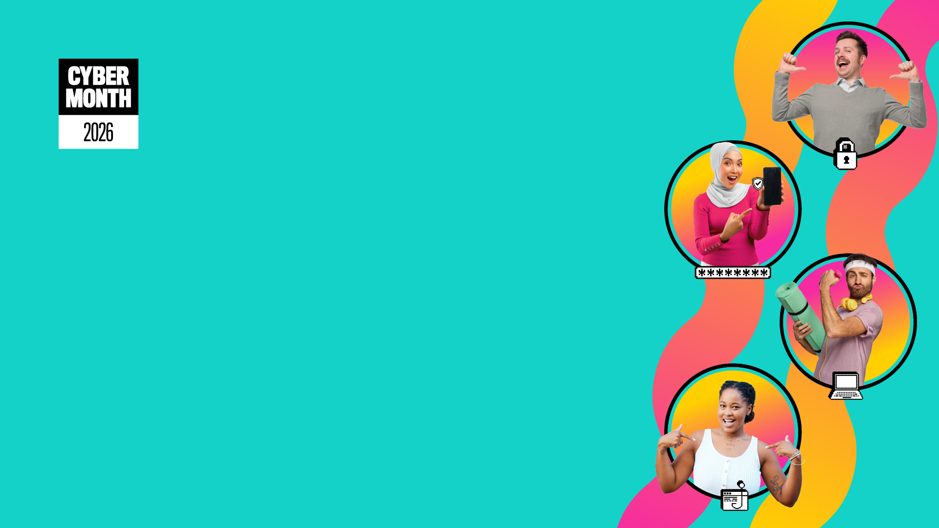 Cyber month  virtual meeting background