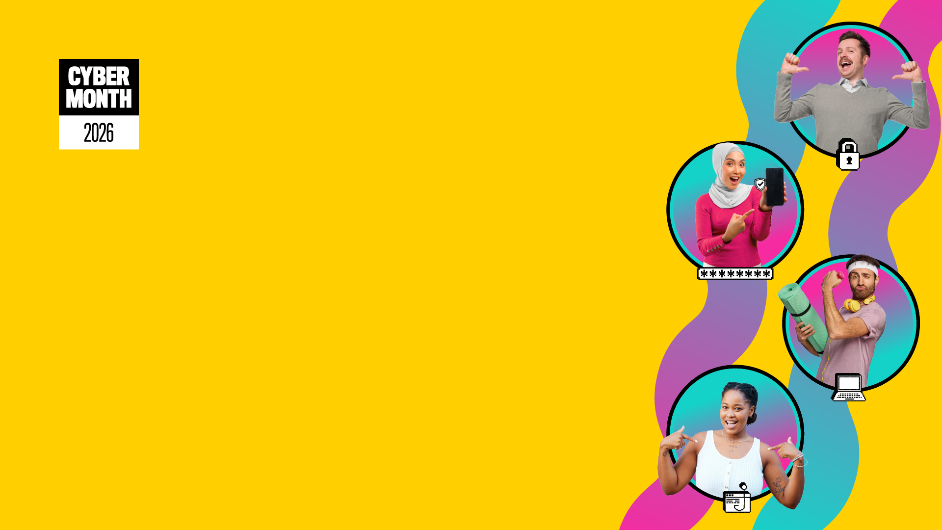Cyber month  virtual meeting background