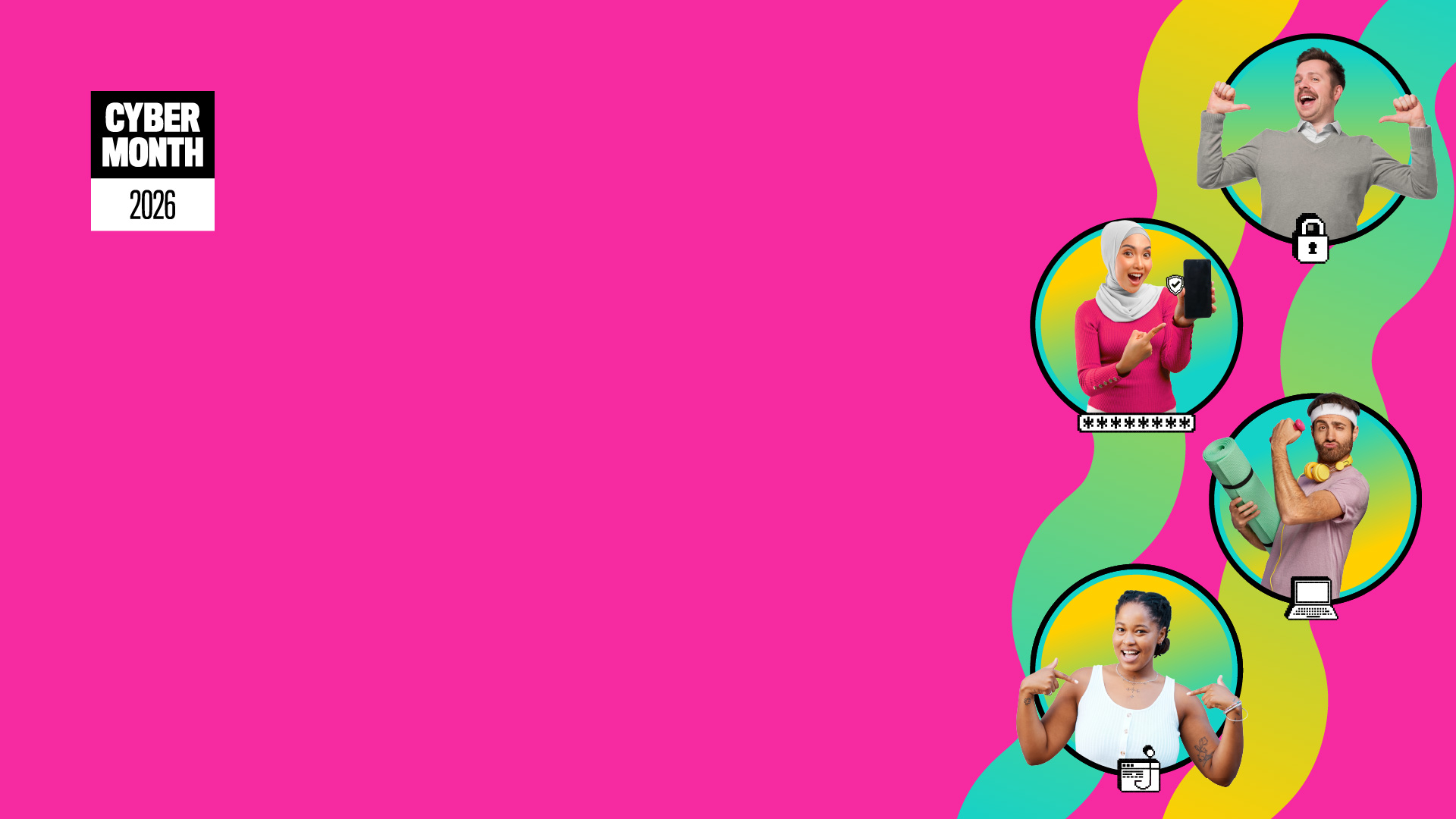 Cyber month  virtual meeting background