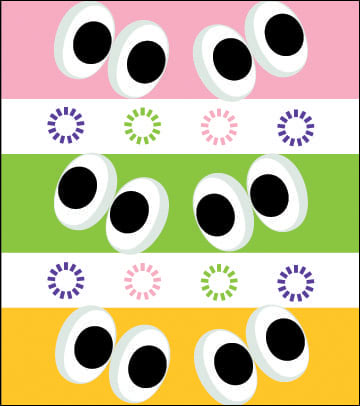 "eyeball emojis and update circles"