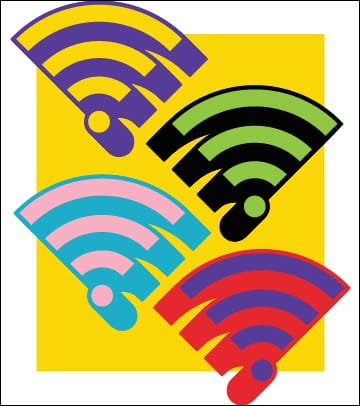 "quatre symboles Wi-Fi"